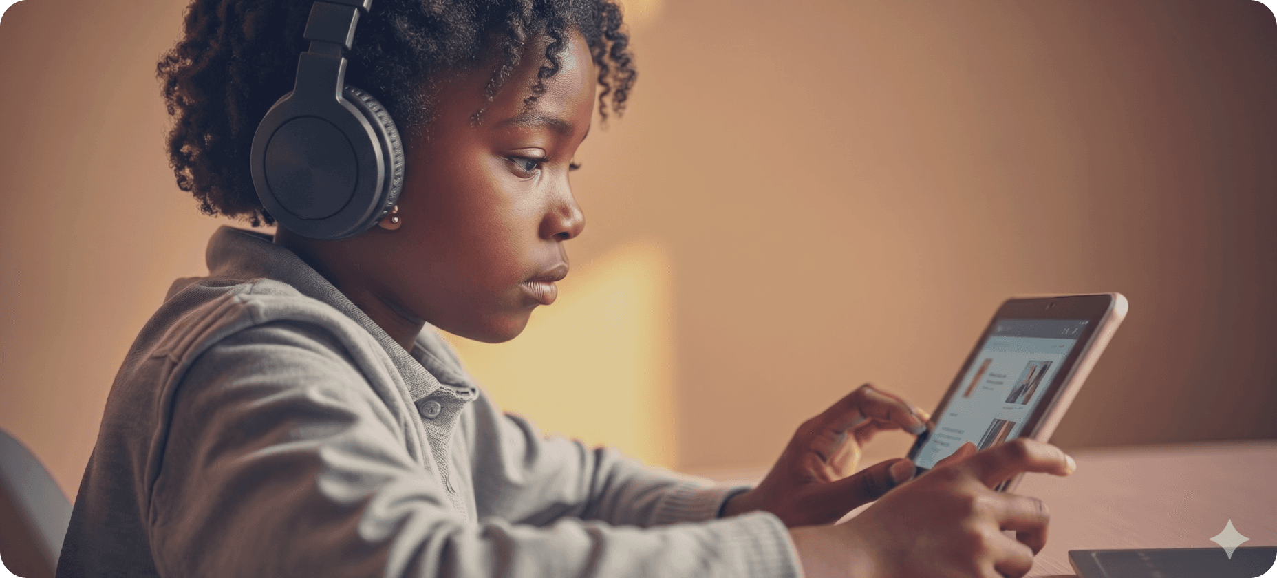 Student using Nevo on a tablet